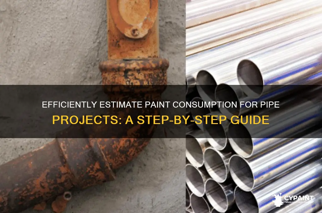 how to calculate paint consumption for pipe
