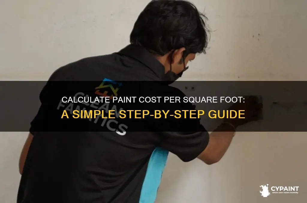 how to calculate paint cost per square foot