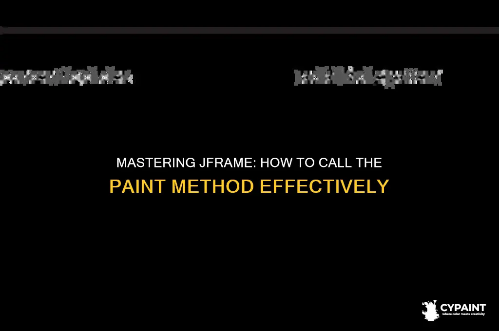 how to call paint method in jframe
