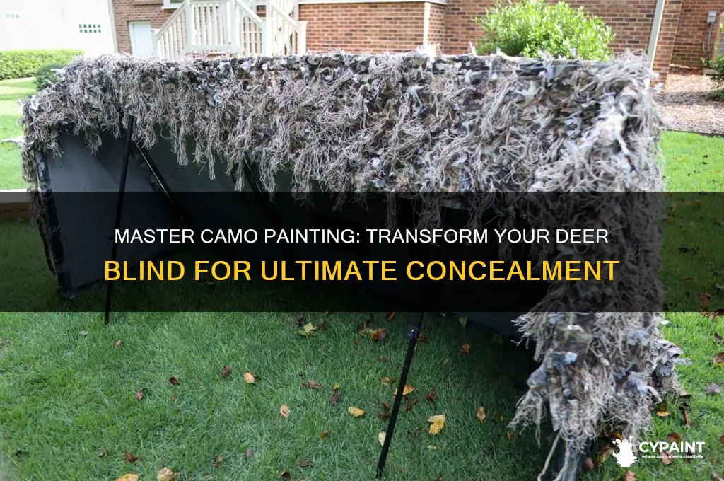 how to camo paint a deer blind