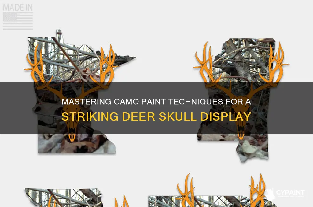 how to camo paint a deer skull