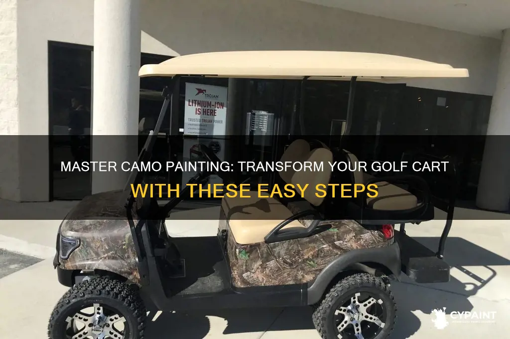 how to camo paint a golf cart