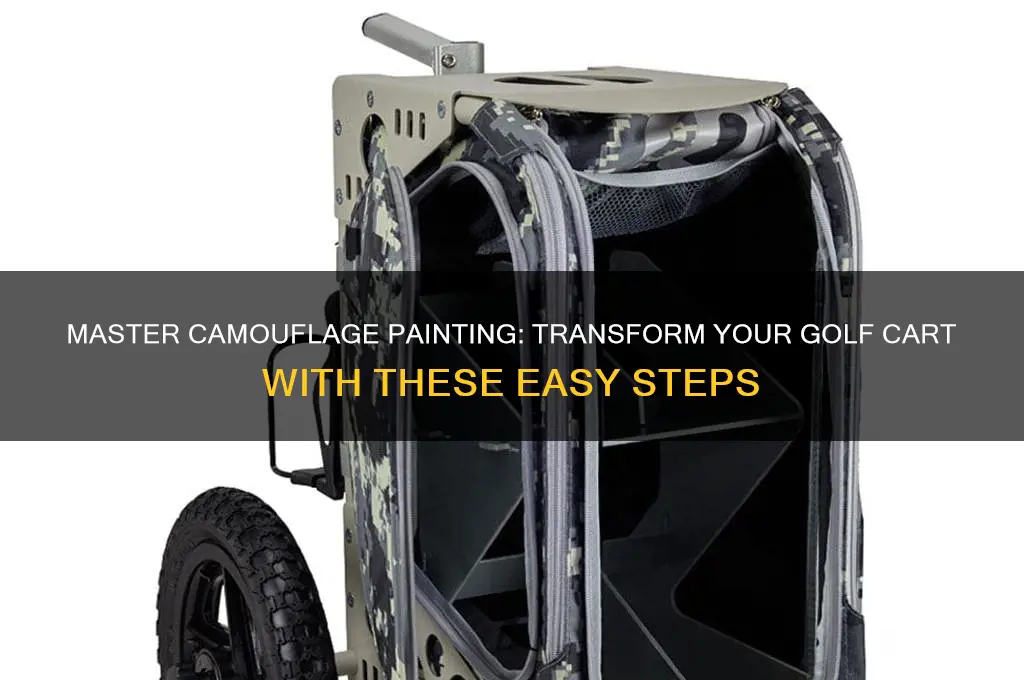 how to camouflage paint a golf cart