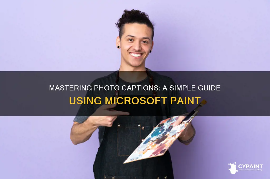 how to caption a photo on paint