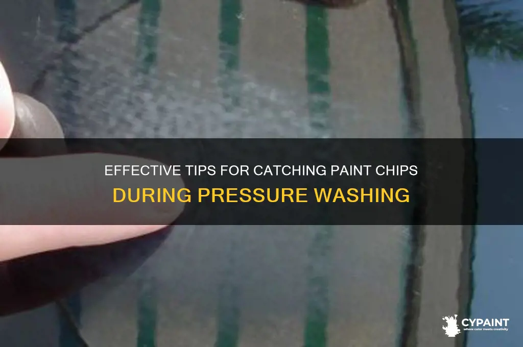 how to catch paint chips when pressure washing