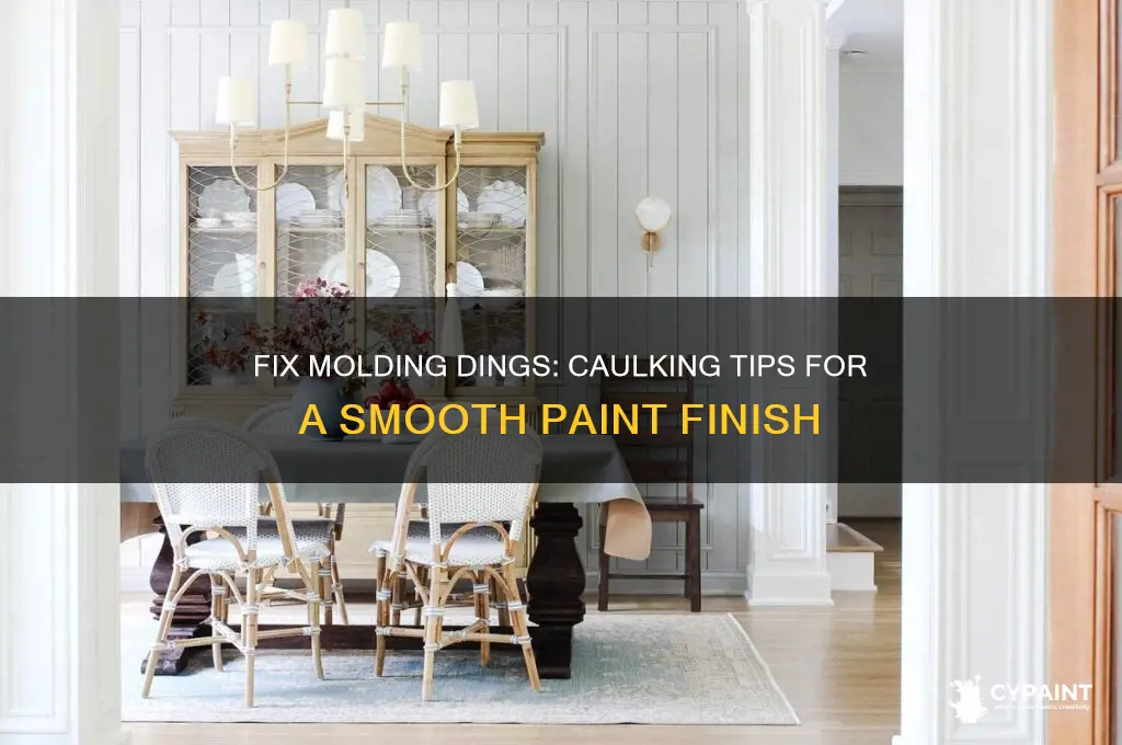 how to caulk molding dings before painting