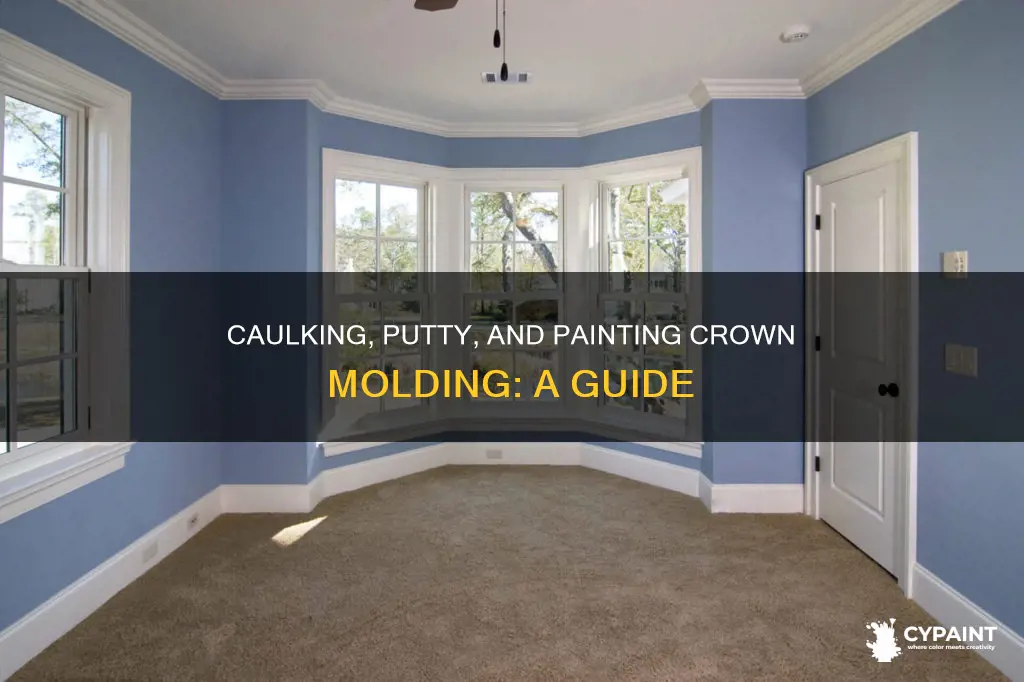 how to caulk putty and paint the crown molding