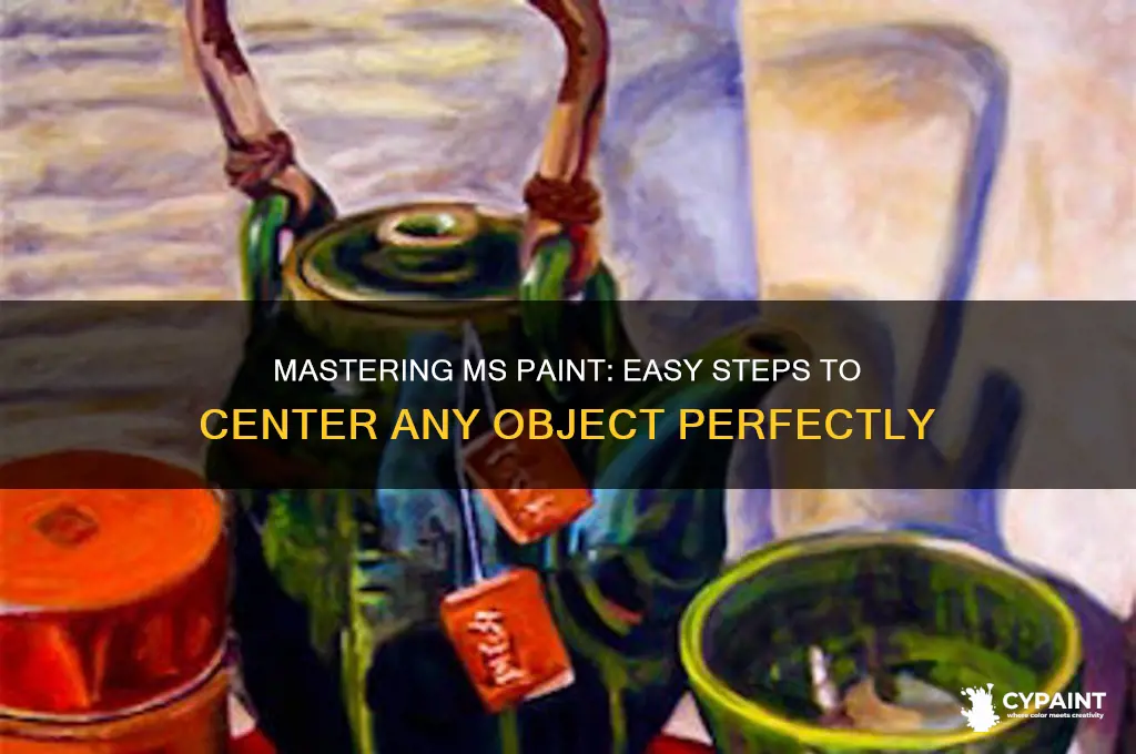 how to center something in ms paint