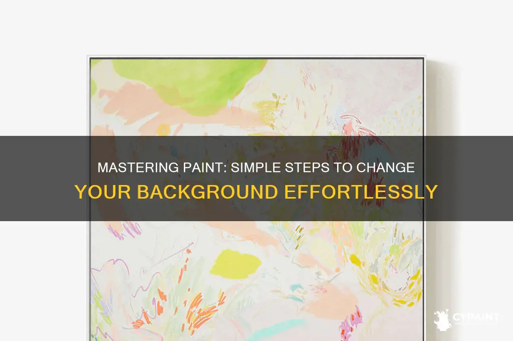 how to change a back ground in paint