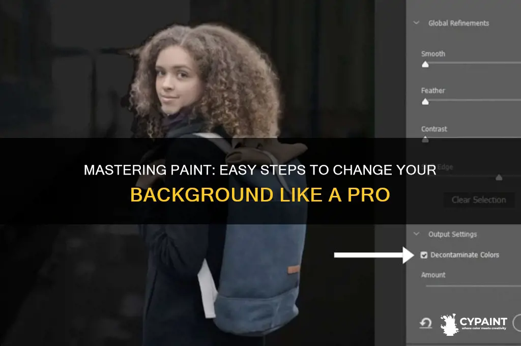 how to change a background in paint