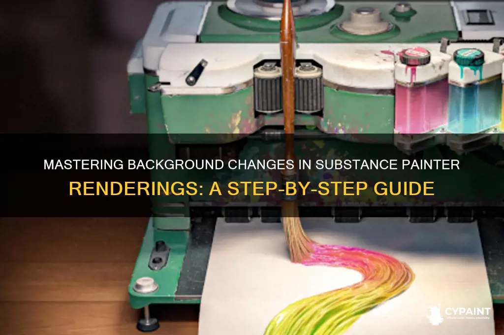 how to change background in rendering substance painter