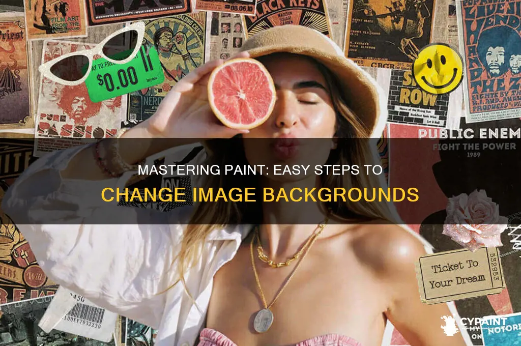 how to change backround of image in paint