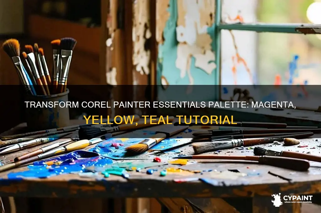 how to change corel painter essentials to magenta yellow teal