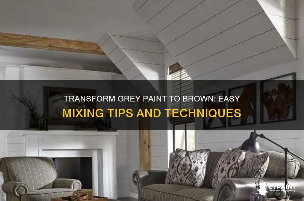 how to change grey paint to brown