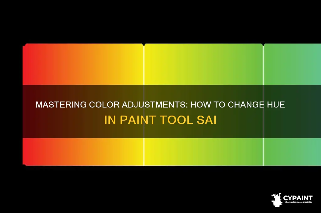 how to change hue in paint tool sai