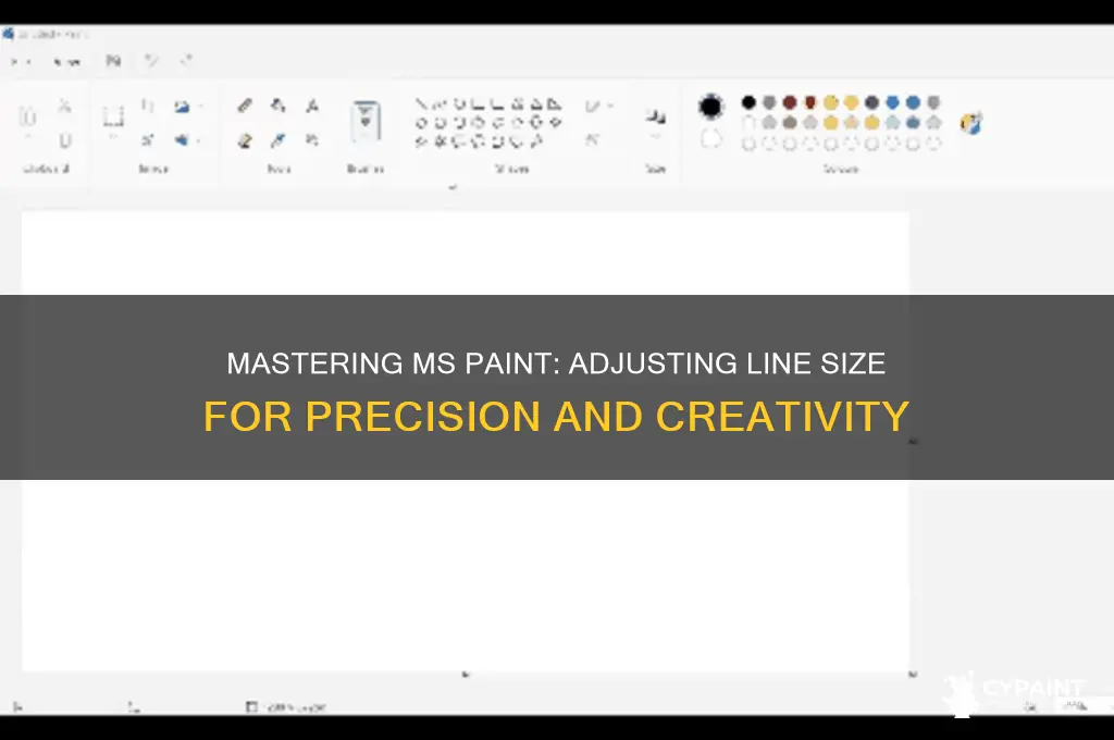 how to change line size on ms paint