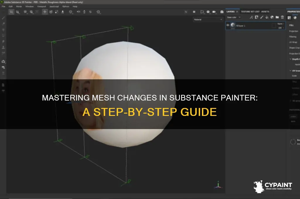 how to change mesh in substance painter