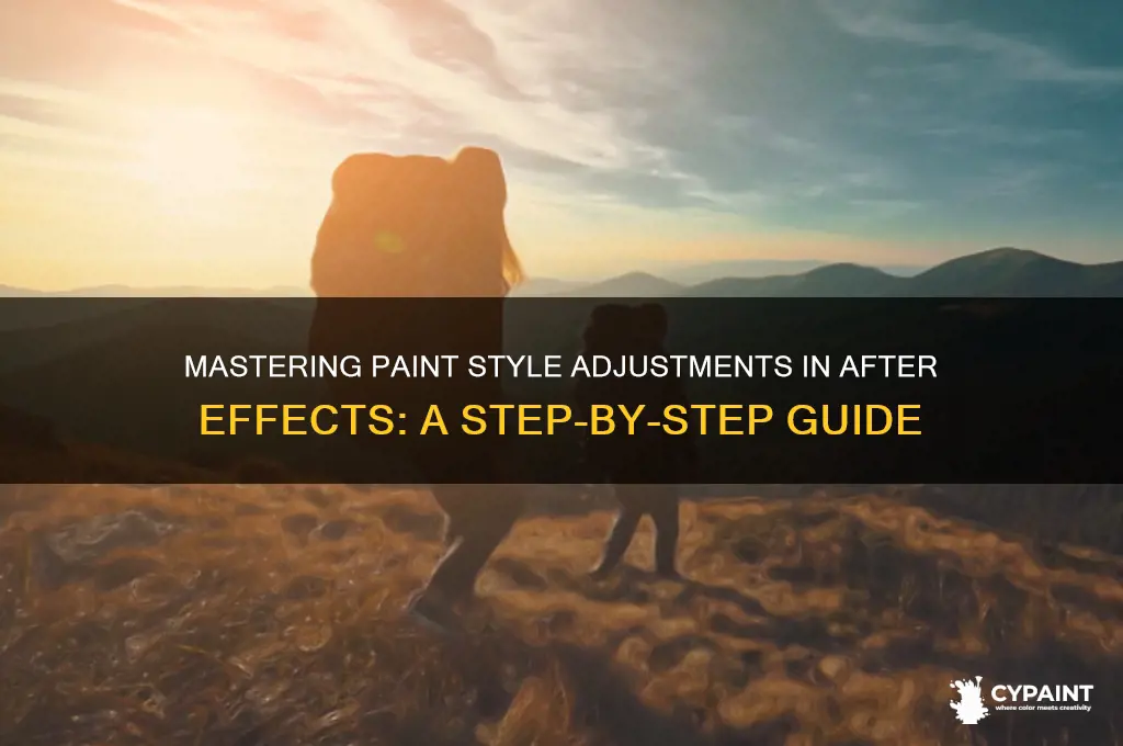how to change paint style in after effects
