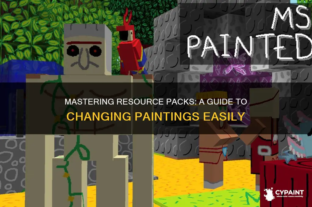 how to change paintings in a resource pack