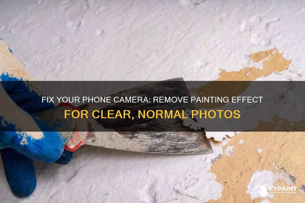 how to change phone camera from painting looking to normal