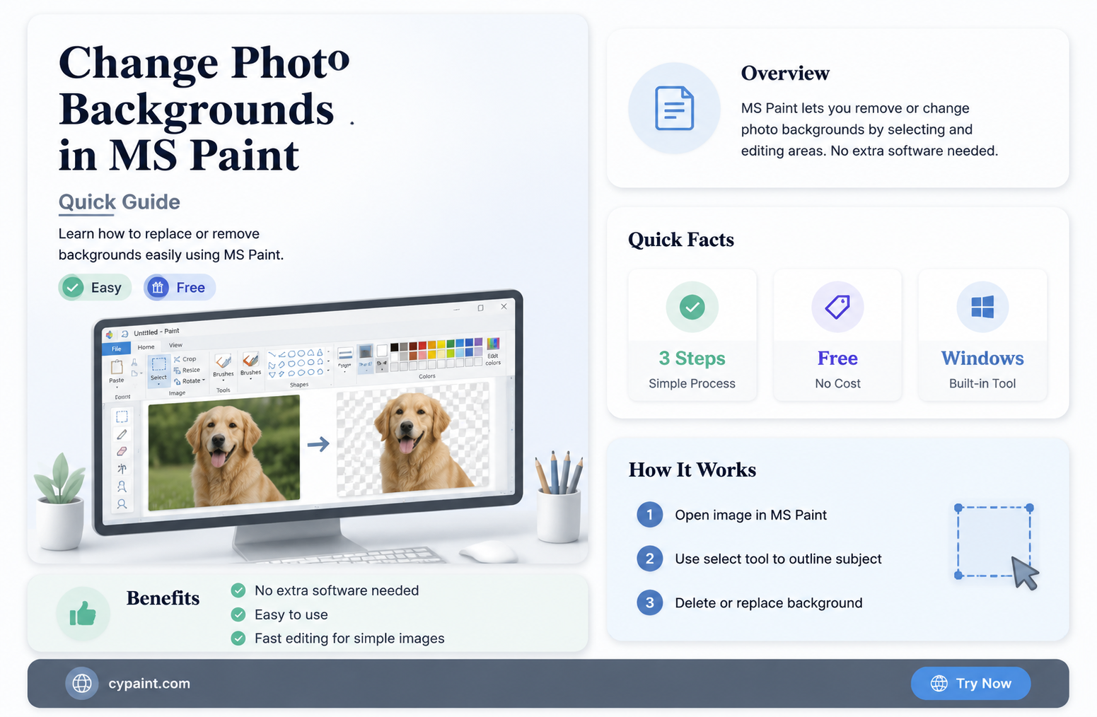can we change background of a photo in paint