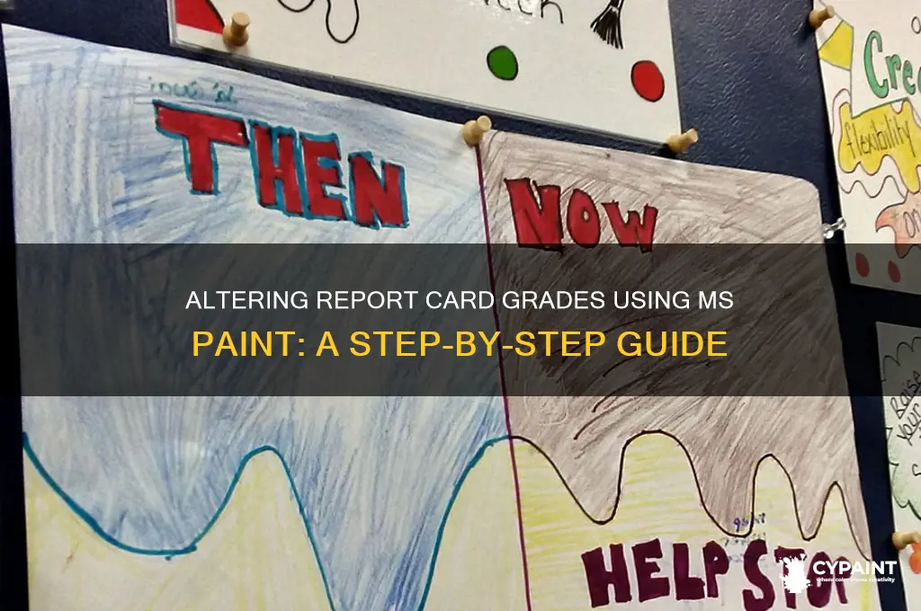 how to change report card grades on paint