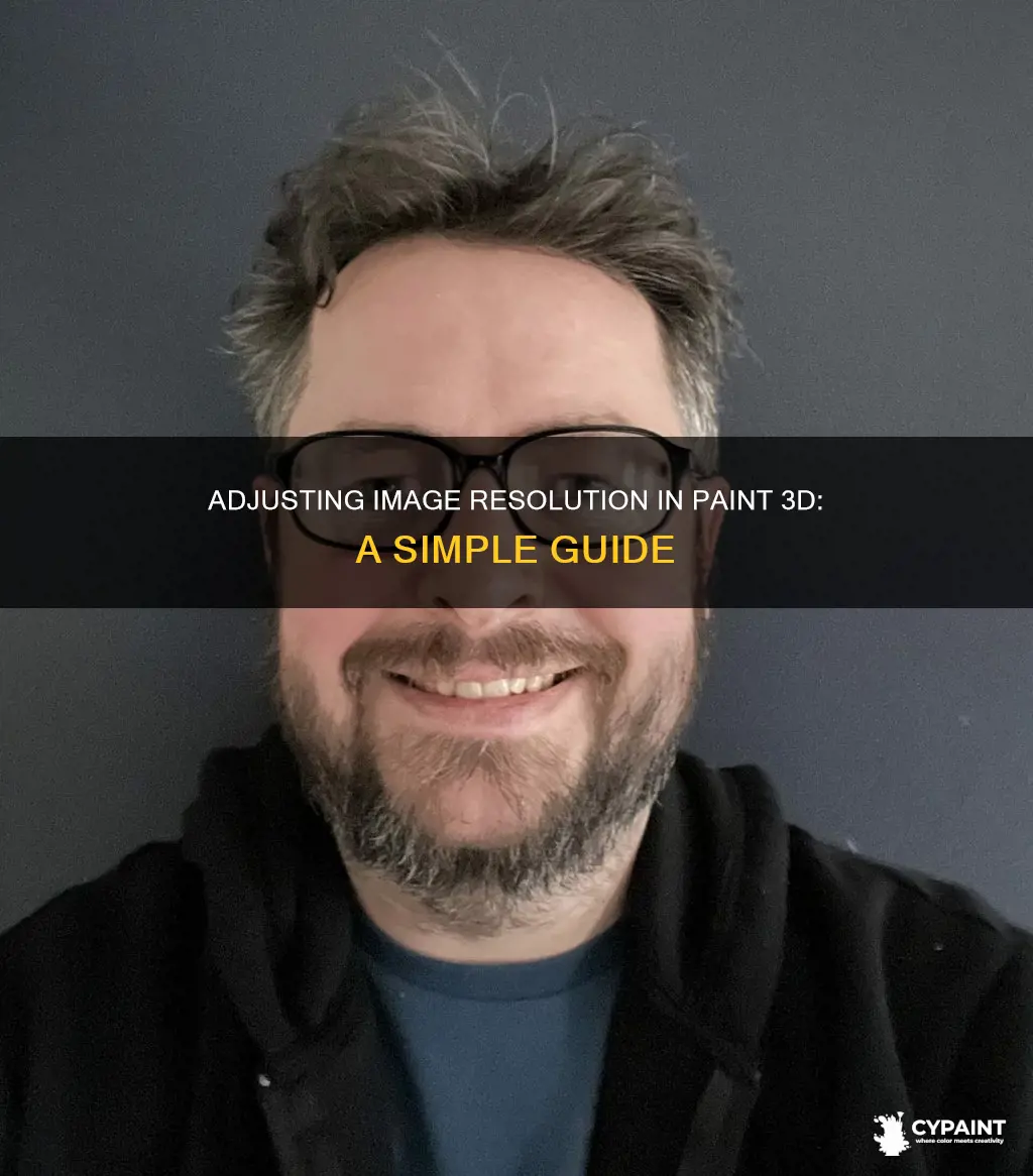 how to change resolution of image in paint 3d