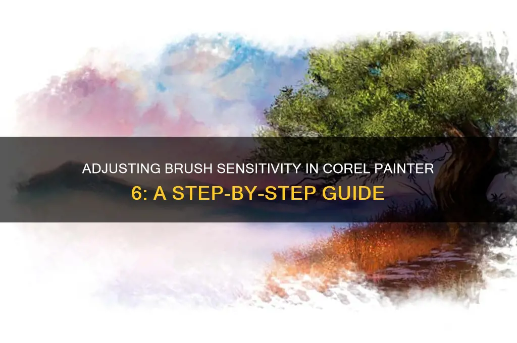 how to change sensetivity in corel painter 6