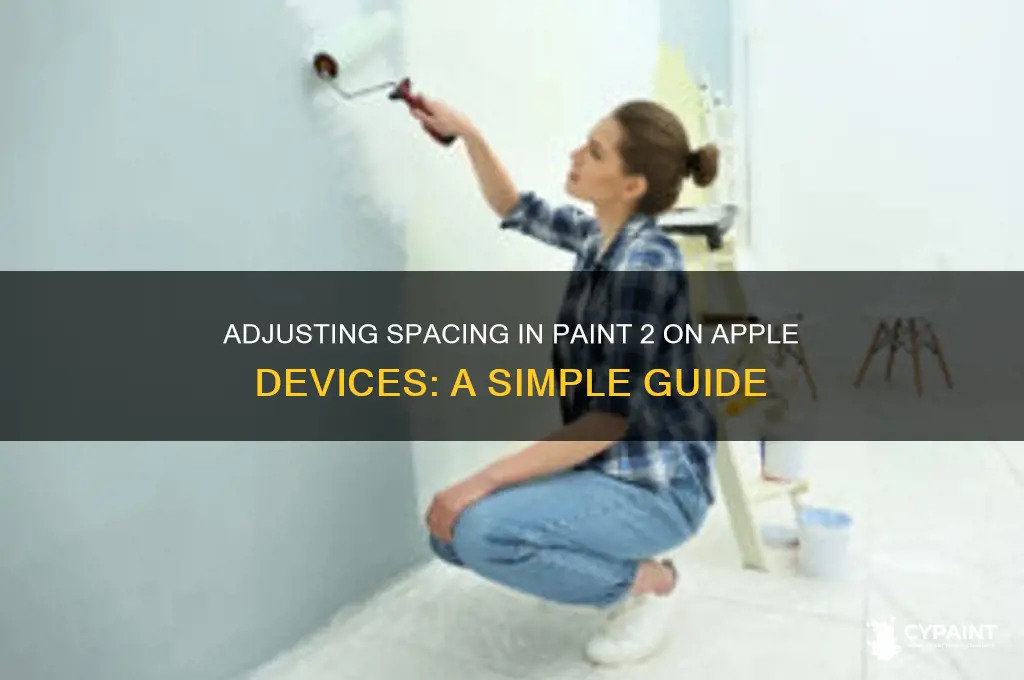 how to change spacing in paint 2 apple
