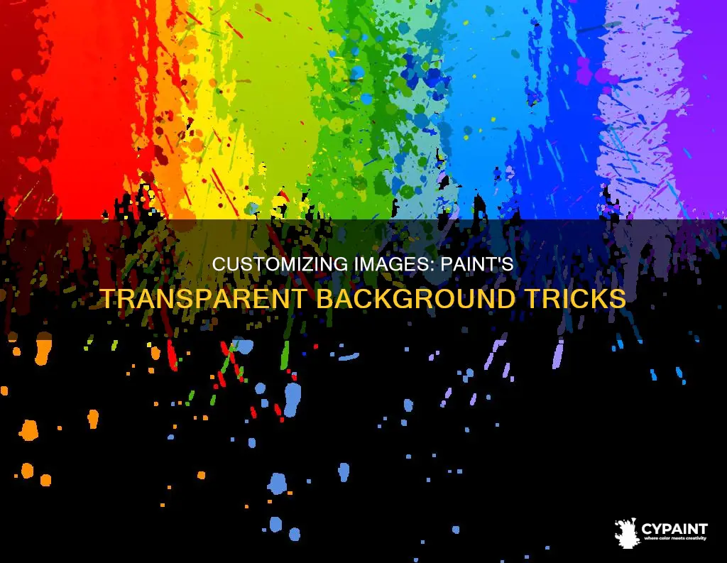 how to change the background to transpaent in paint