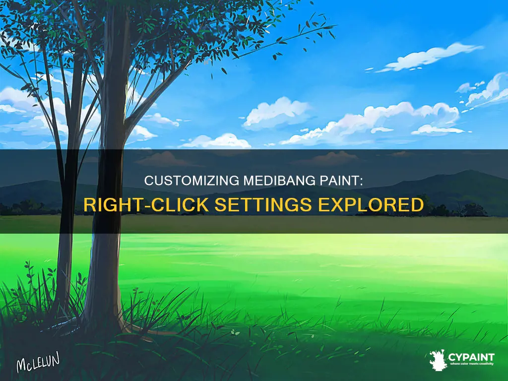 how to change the right click on medibang paint