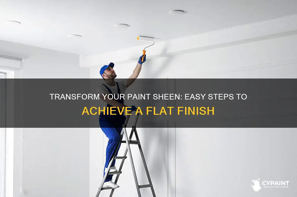 how to change the sheen of a paint to flat