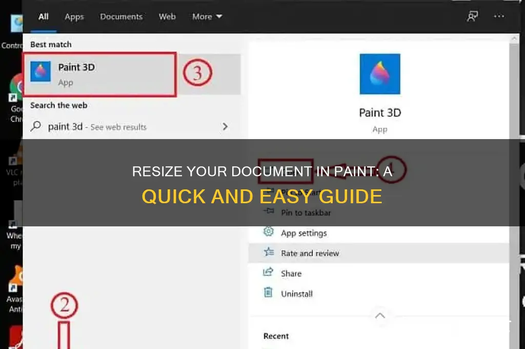 how to change the size of a document in paint