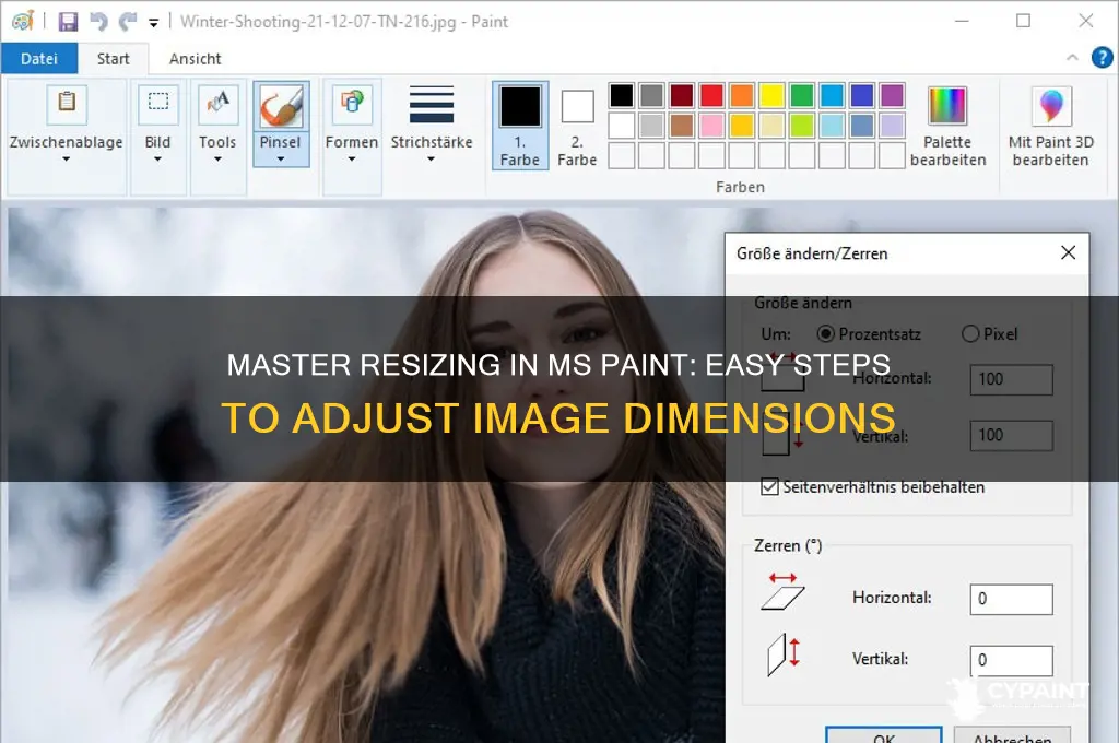 how to change the size of something on ms paint
