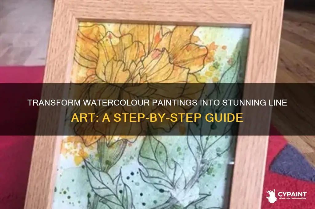 how to change watercolour painting to lineart