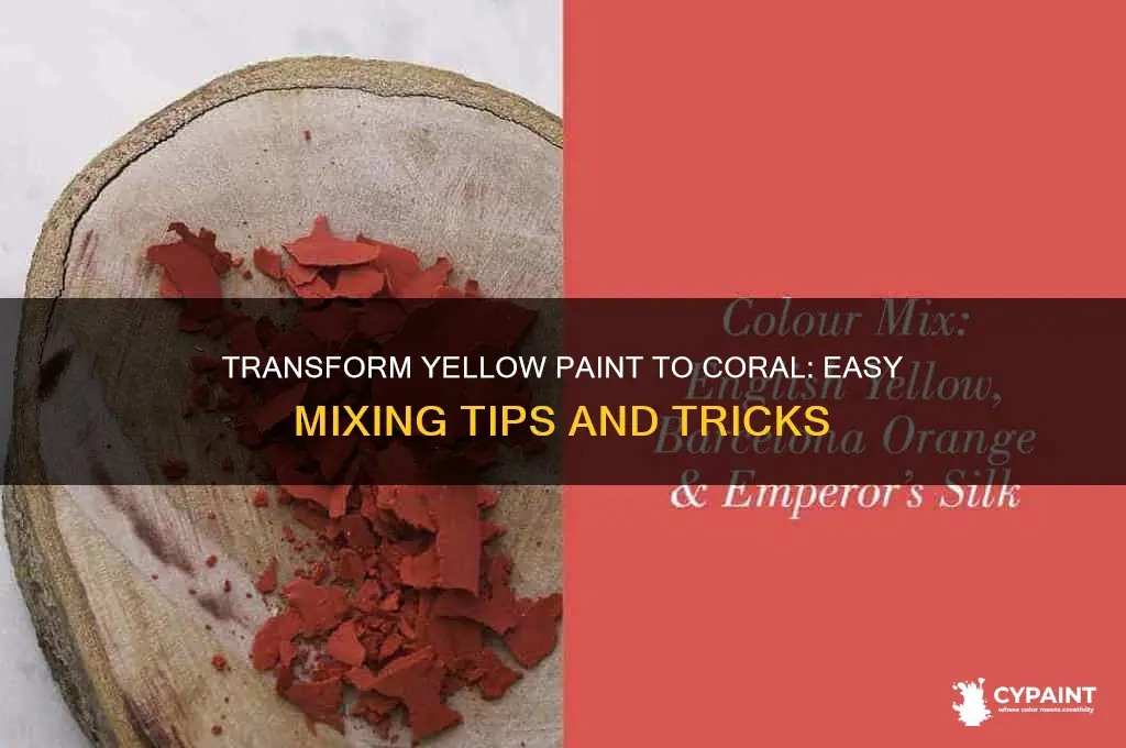 how to change yellow paint to coral