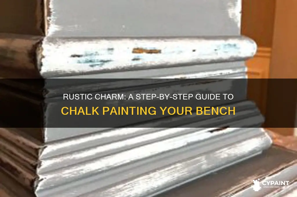 how to chaulk paint a rustic bench