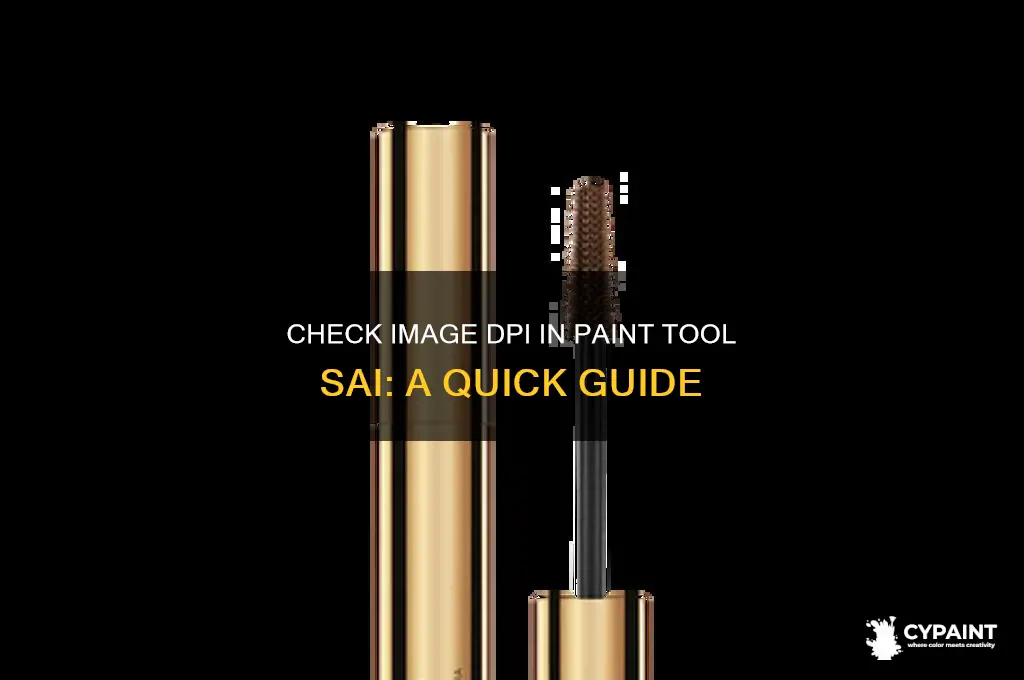 how to check dpi of an image paint tool sai