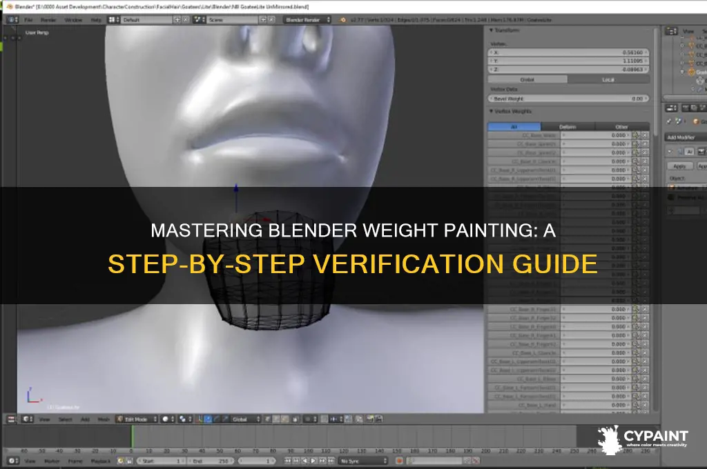 how to check weight painting in blender