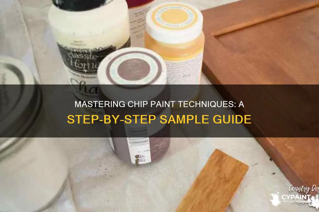 how to chip paint for a sample