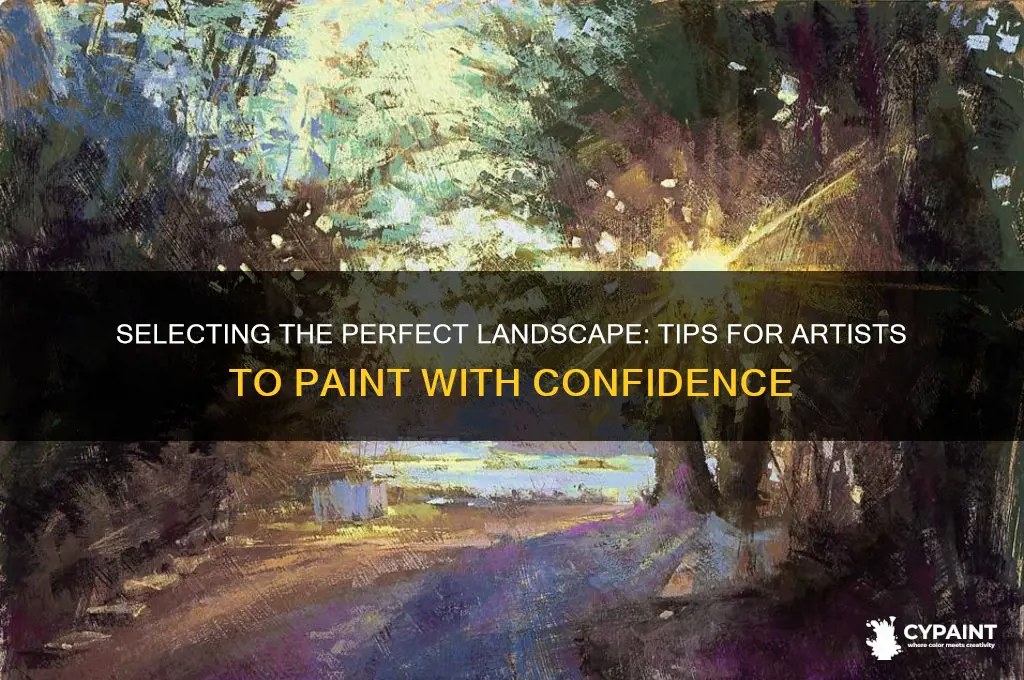 how to choose a landscape to paint