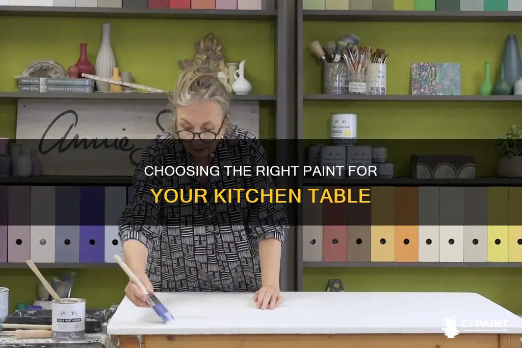 how to choose a paint for a kitchen table