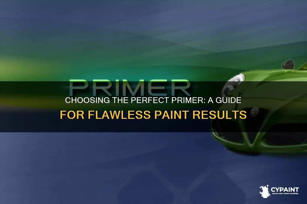 how to choose a primer for paint