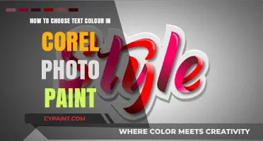 Choosing Text Colors in Corel Photo-Paint: A Guide