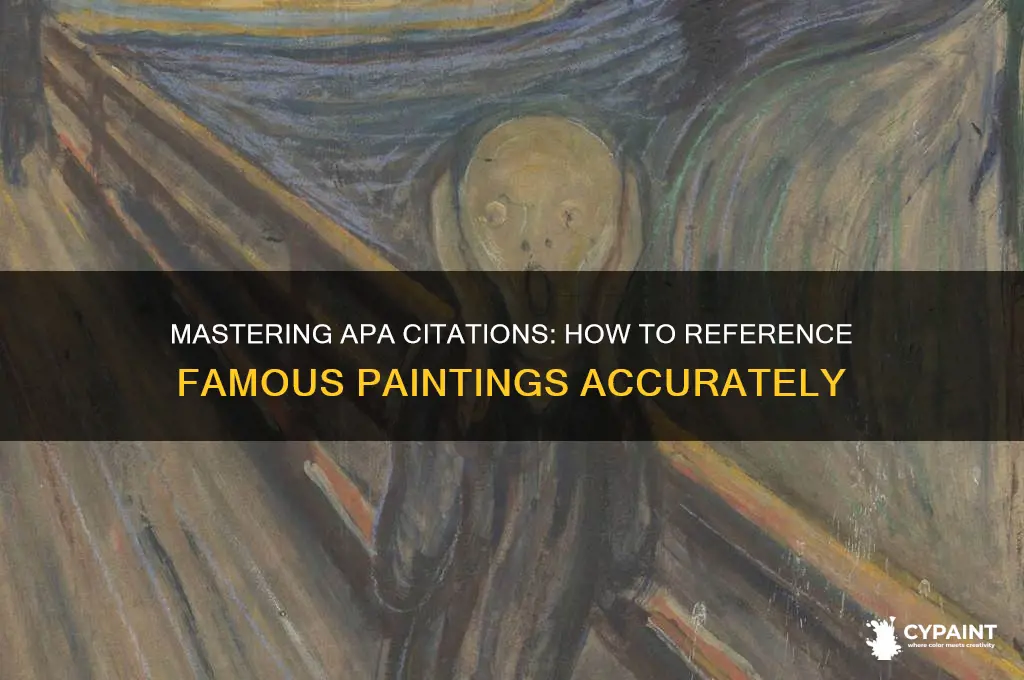 how to cite a famous painting apa
