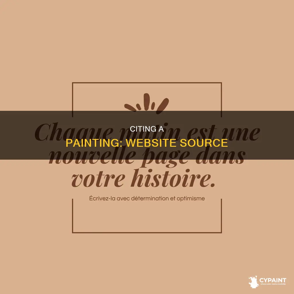 how to cite a painting from a web site