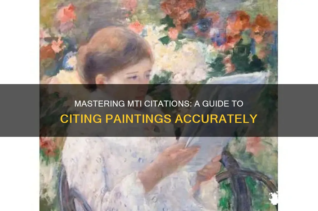 how to cite a painting in mti format