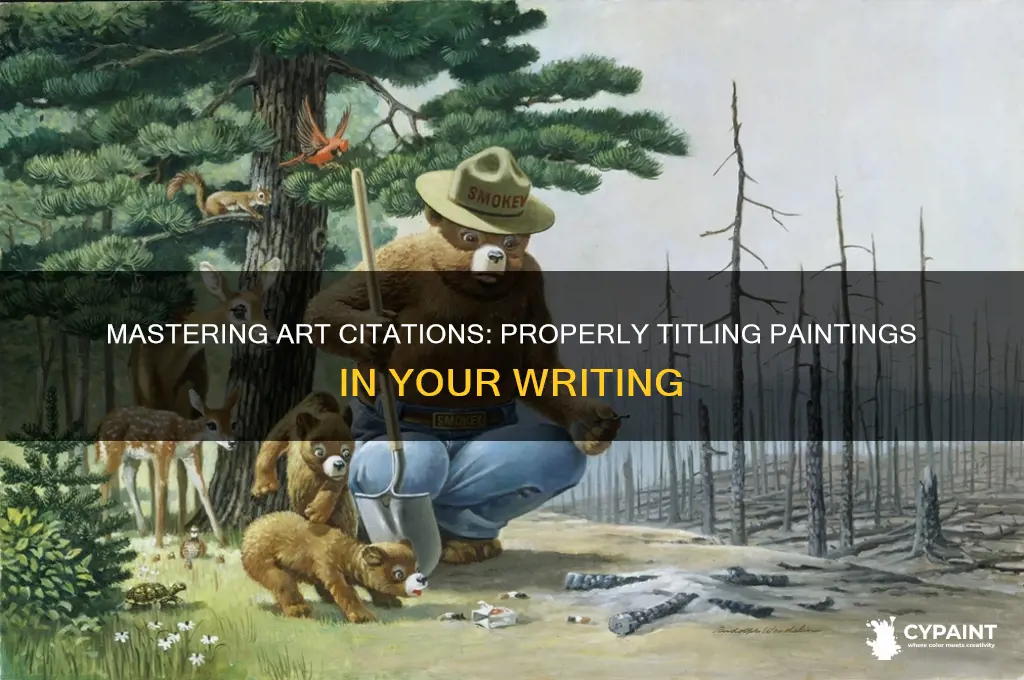 how to cite painting names as a title