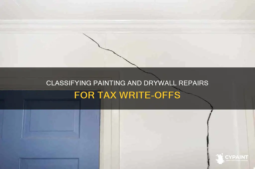 how to classify painting and drywall repair on taxes