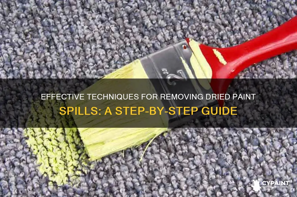 how to cleanup a paint spill after it as dried
